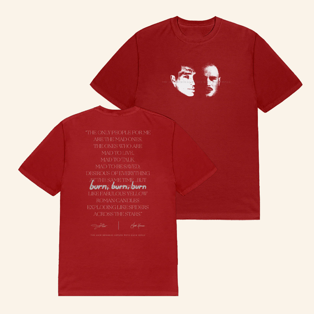 Jack Kerouac Merch The Burn Burn Burn Red T-Shirt Christmas Gifts For Him