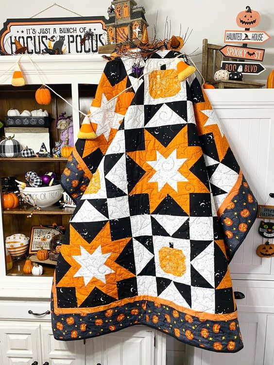 Jack O Lantern Quilted Blanket Halloween Gifts For Teens