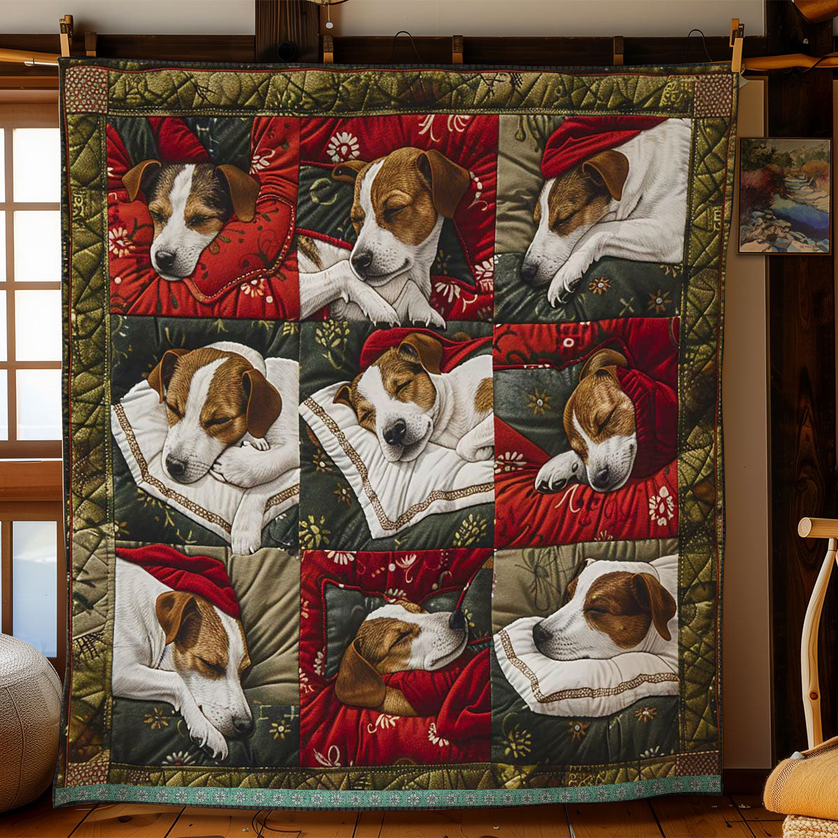 Jack Russell Dreamy Fleece WQuilt Blanket Luxury Throw Blankets Retirement Gift Ideas For Men