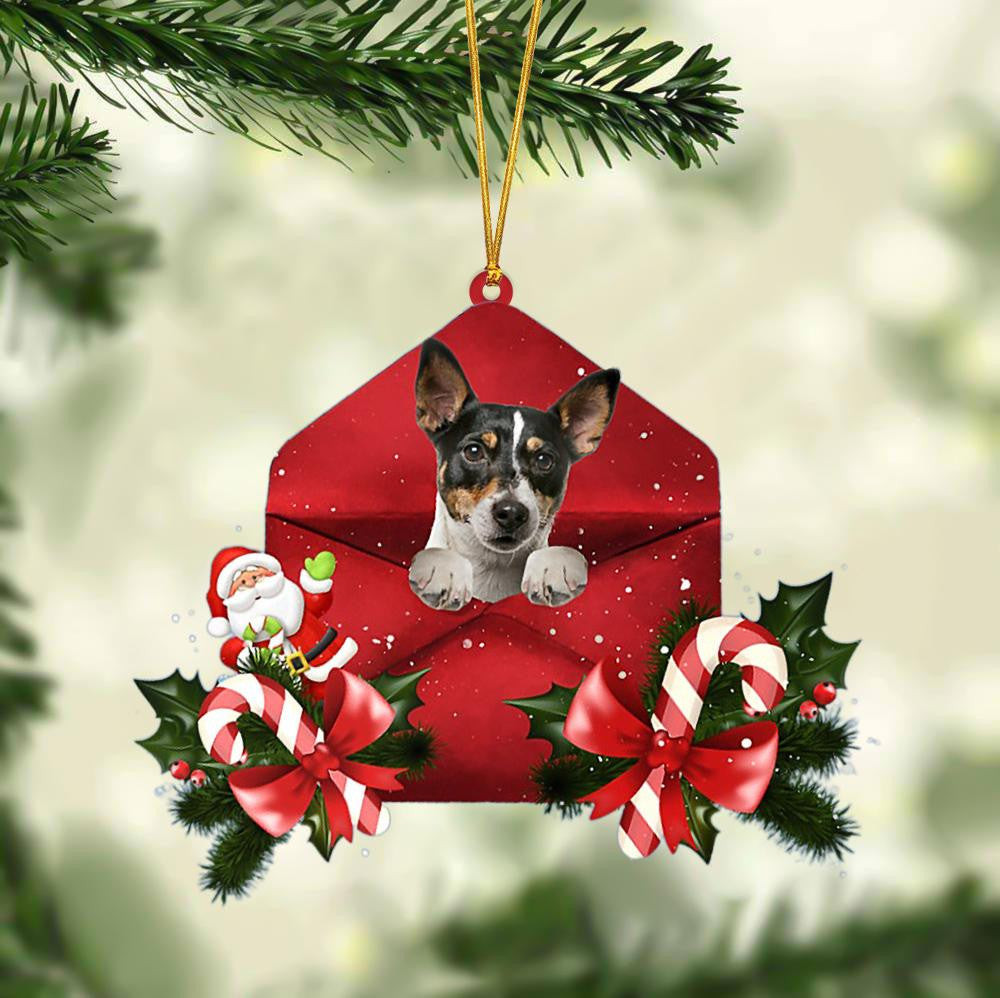 Jack Russell Terrier Christmas Letter Shaped Ornament  Acrylic Dog Christmas Ornament Xmas Dog Gifts
