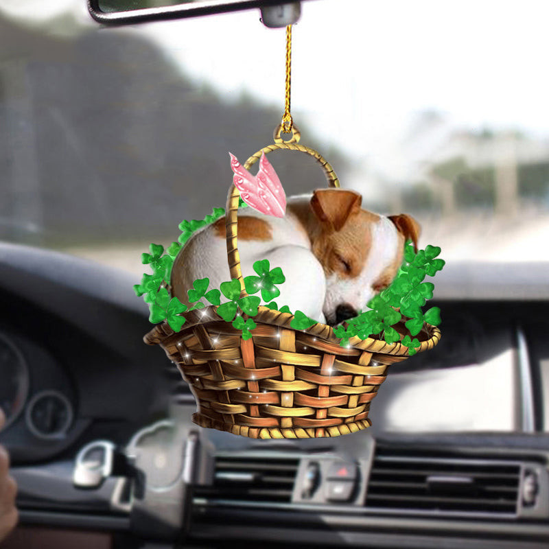 Jack Russell Terrier Sleeping Lucky Fairy Two Sided Ornament Dog Ornaments