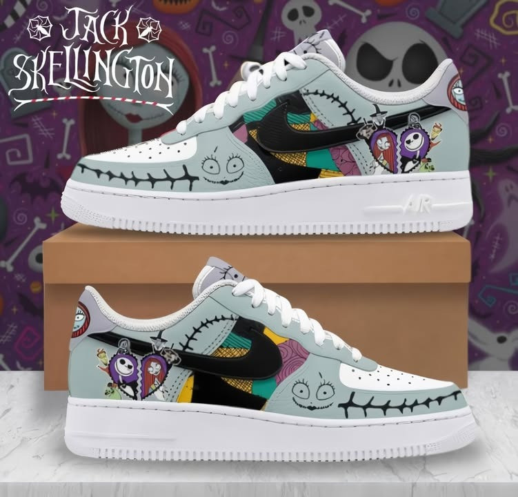 Jack Skellington Air Force 1 Shoes Nightmare Before Christmas Sneakers Merch Sneakers
