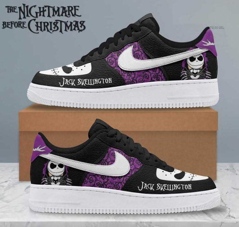 Jack Skellington Air Force 1 Shoes Sneakers Merchandise Halloween Gift Ideas
