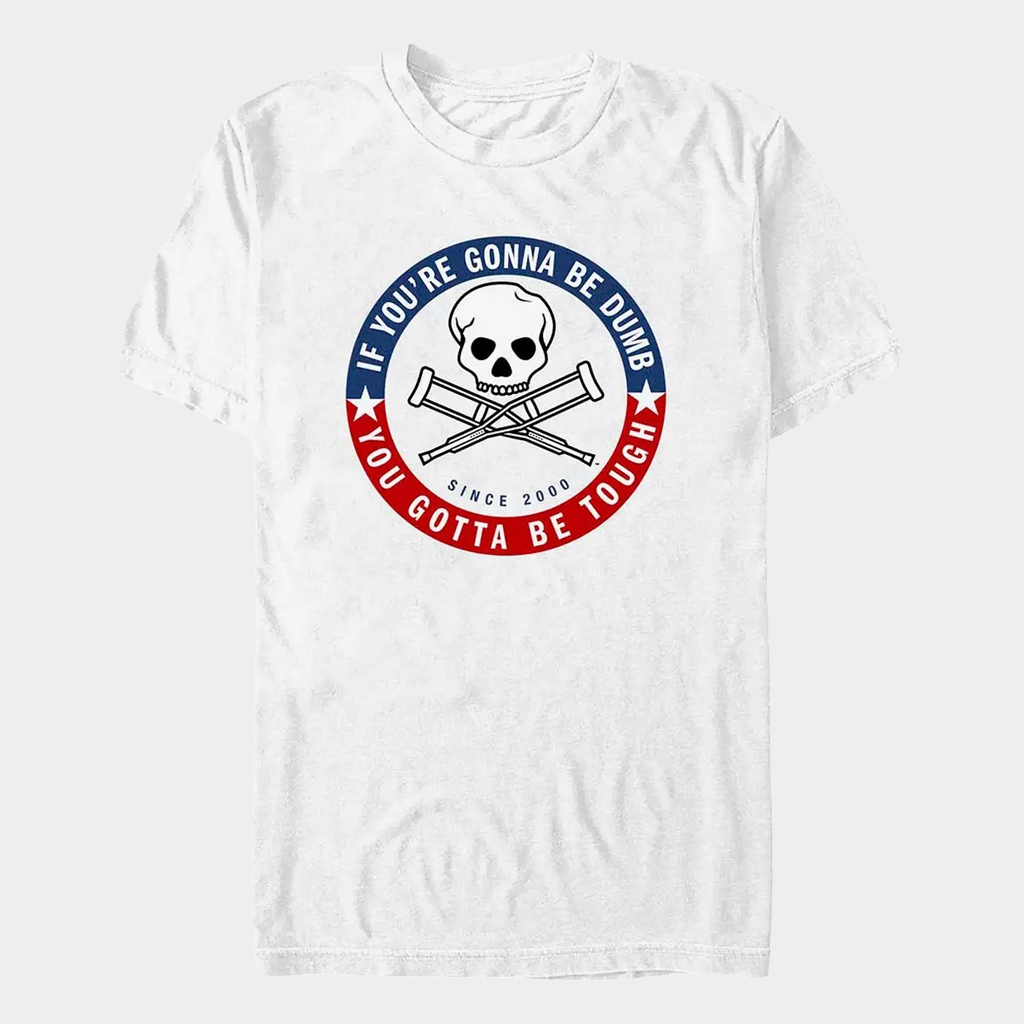 Jackass Merch If You're Gonna Be Dumb You Gotta Be Tough Logo T-Shirt Gifts For Friends