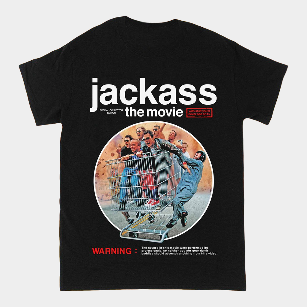 Jackass Merch Jackass The Movie Cover Art T-Shirt Gifts Ideas For Him