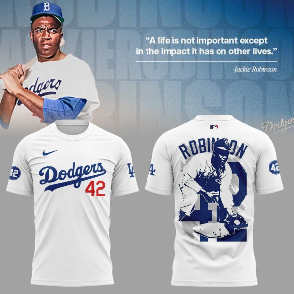Jackie Robinson 42 T-Shirt LA Dodgers Breaking Barriers Shirt Presents For Baseball Fans