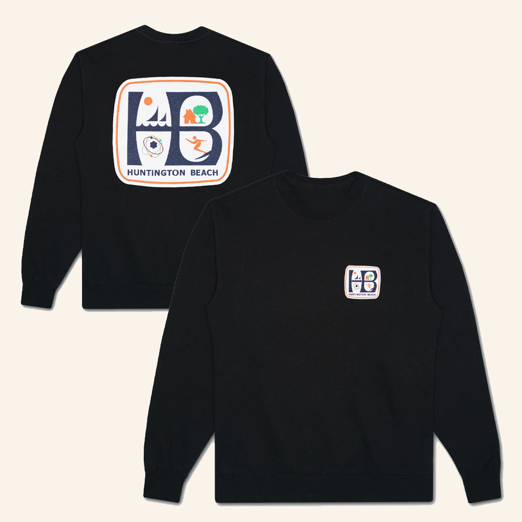 Jacks Surfboards Merch HB City Logo Black Sweatshirt Christmas Ideas For Husband Jacks Surfboards Merch HB City Logo Black Sweatshirt Christmas Ideas For Husband