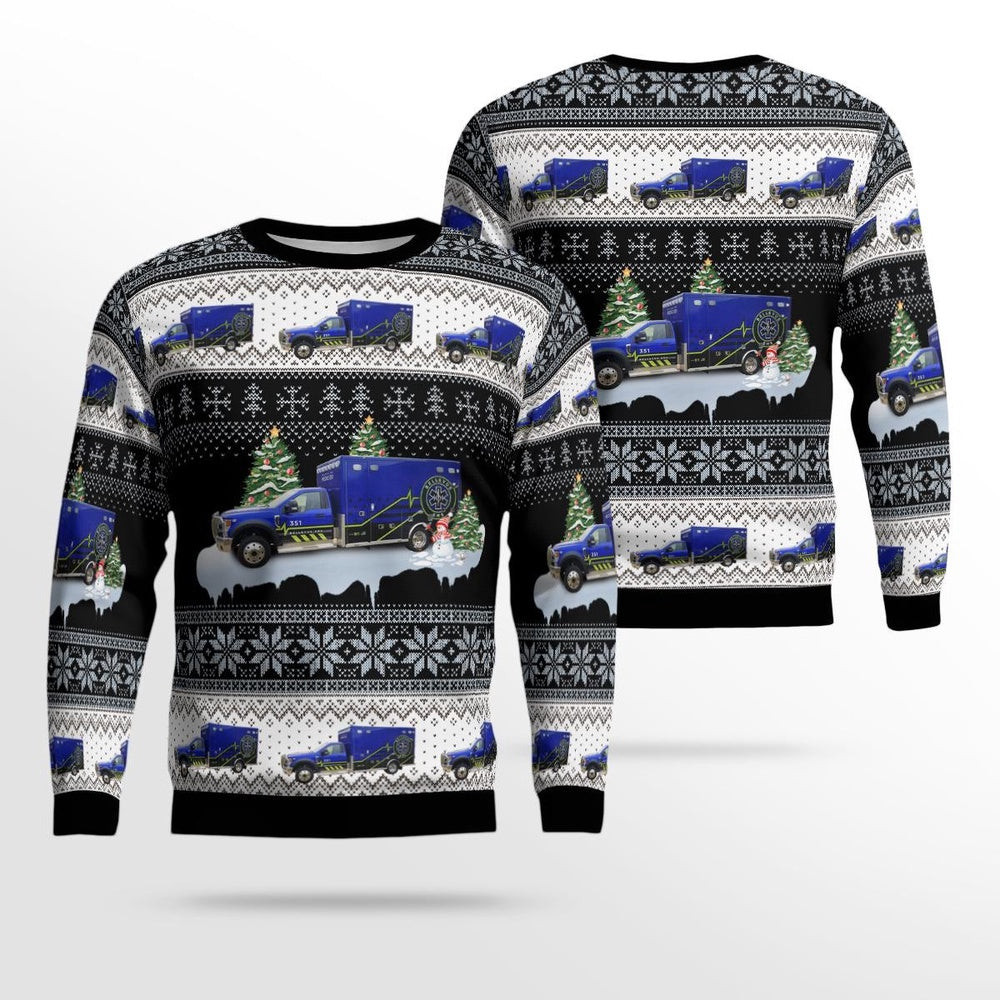 Jackson County Iowa Bellevue Emergency Medical Services Christmas Ugly Sweater Xmas Unisex Sweater Christmas Gifts For Men Women
