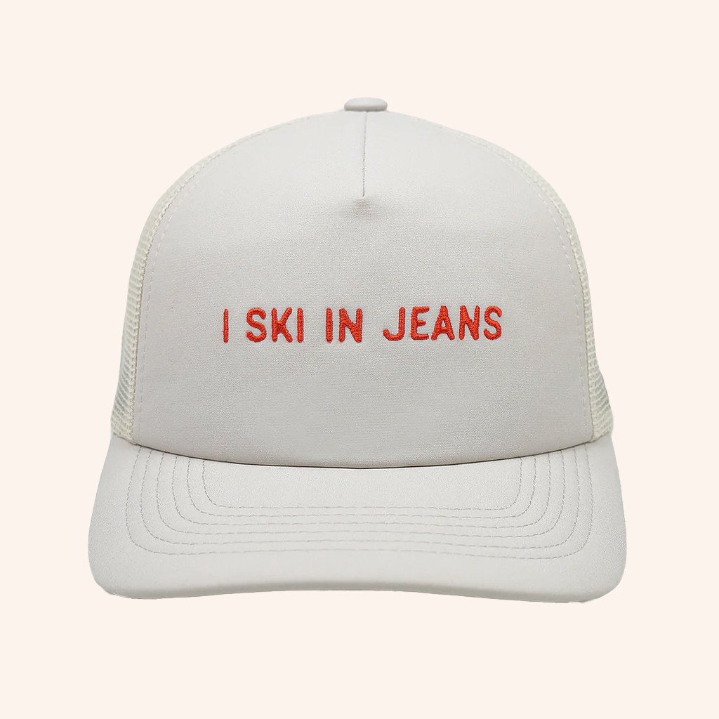 Jackson Hole Merch Embroidered I Ski In Jeans Trucker Hat Birthday Gift Ideas For Husband Jackson Hole Merch Embroidered I Ski In Jeans Trucker Hat Birthday Gift Ideas For Husband
