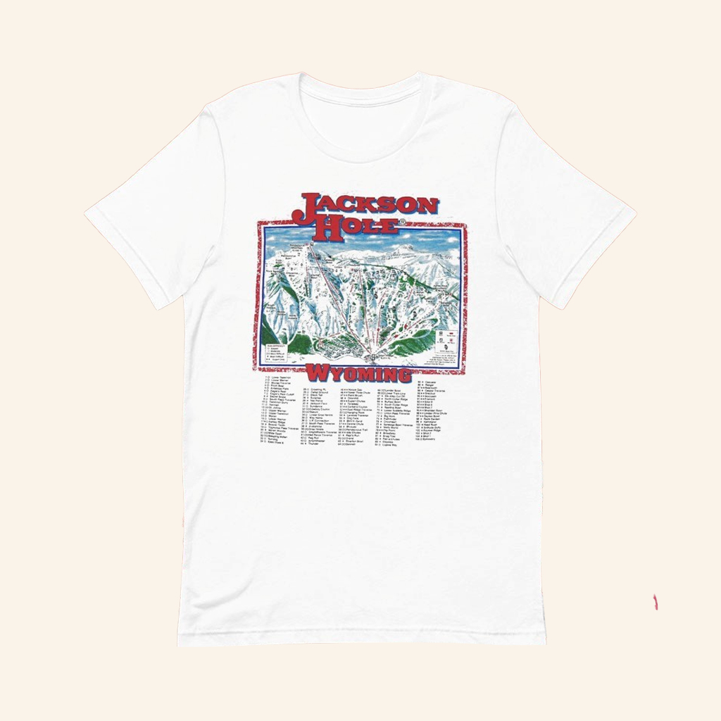 Jackson Hole Wyoming Trail Map Logo T-Shirt Jackson Hole Merch Gifts For Dad