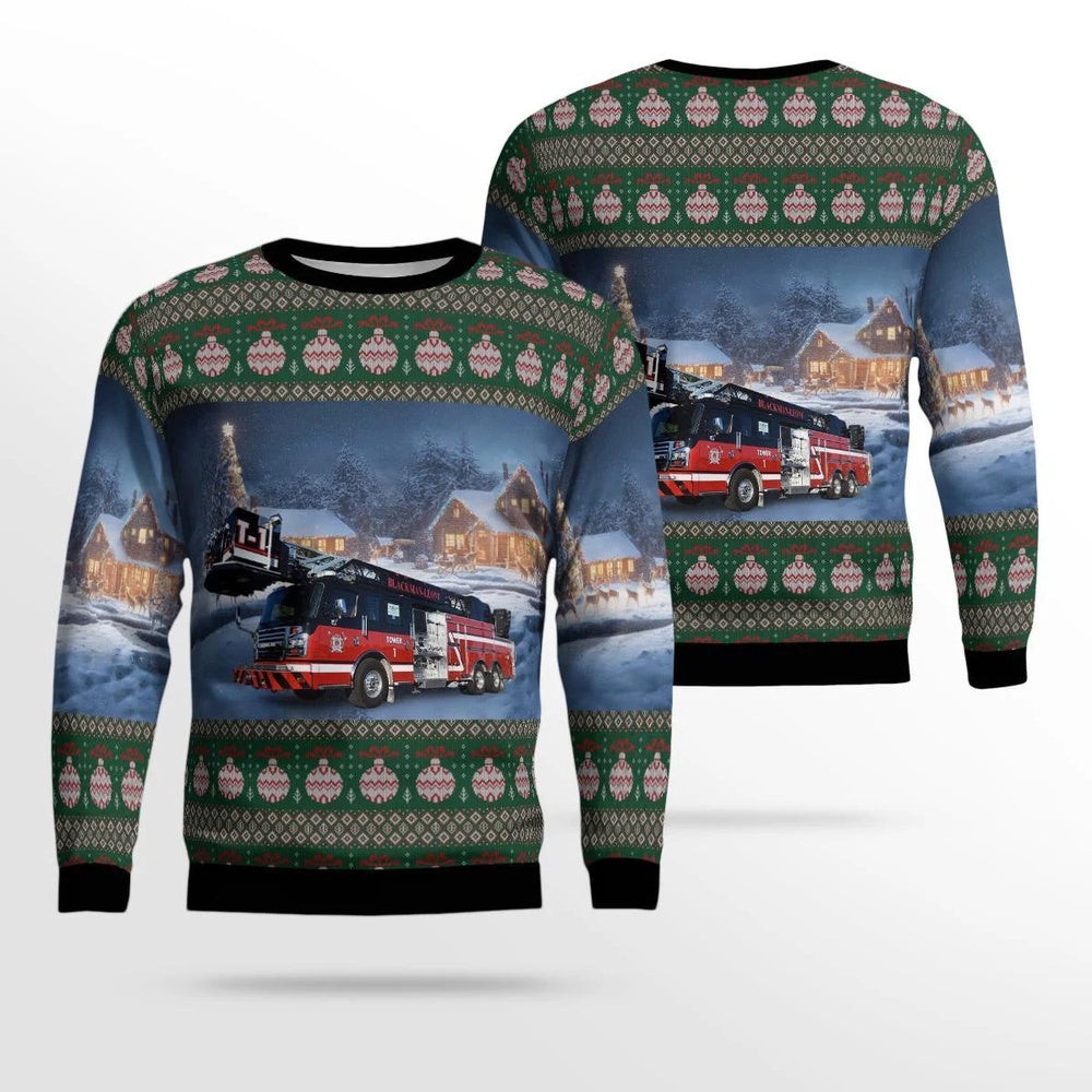 Jackson Michigan Blackman Leoni Public Safety AOP Ugly Sweater Xmas Unisex Sweater Christmas Gifts For Men Women