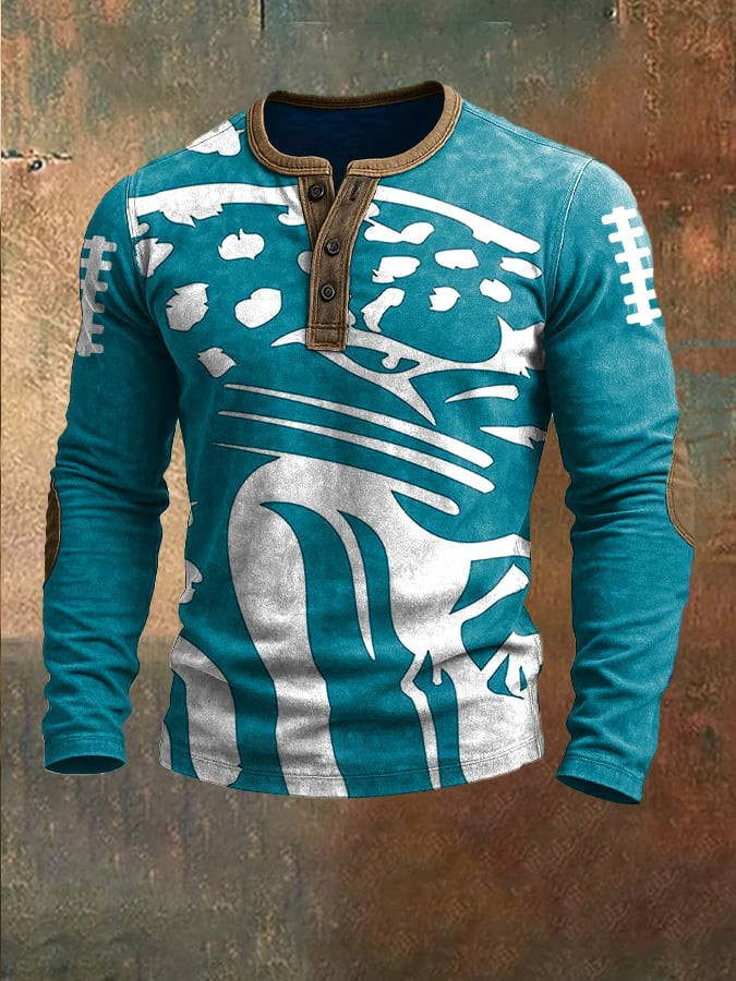 Jacksonville Jaguars Merch Football Button Long Sleeve Shirt Game Day Apparel Gifts For Him