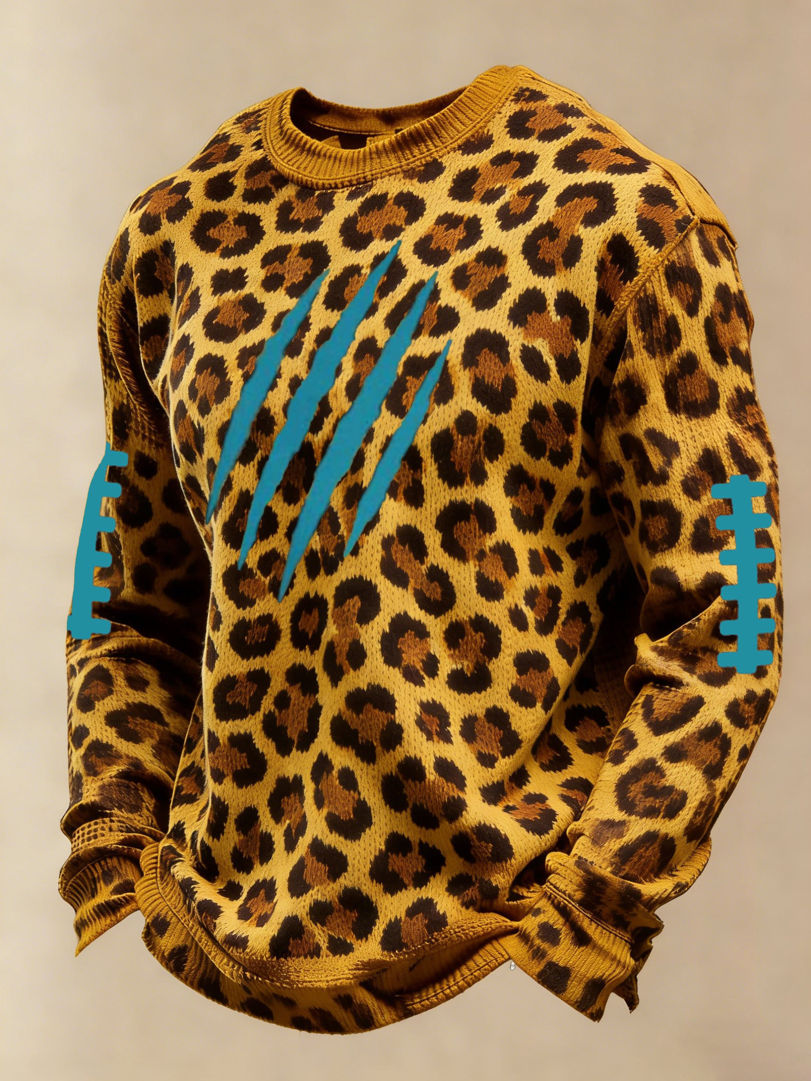 Jacksonville Jaguars Merch Leopard Skin Graphic Long Sleeve Shirt Football Apparel Present Ideas