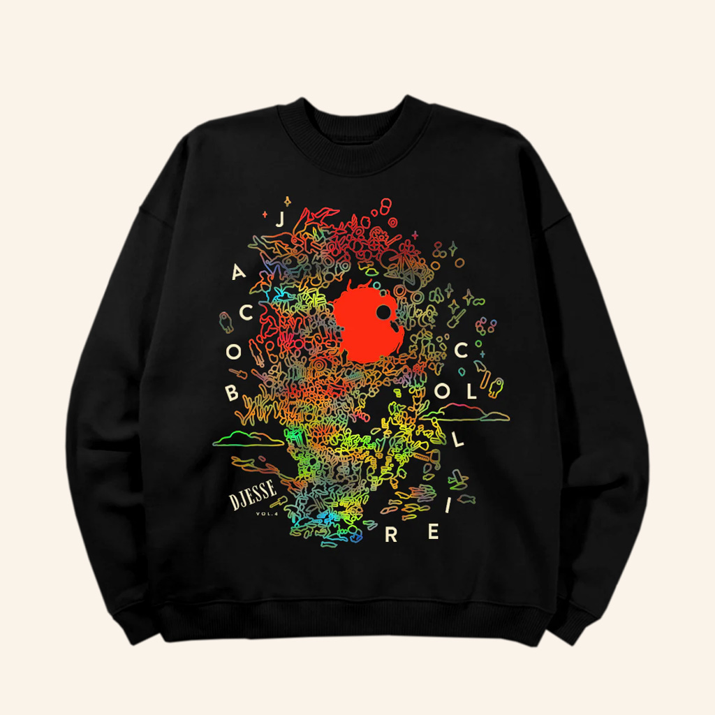Jacob Collier Merch Djesse Vol 4 Doodle Sweatshirt Gifts For Music Lovers Jacob Collier Merch Djesse Vol 4 Doodle Sweatshirt Gifts For Music Lovers