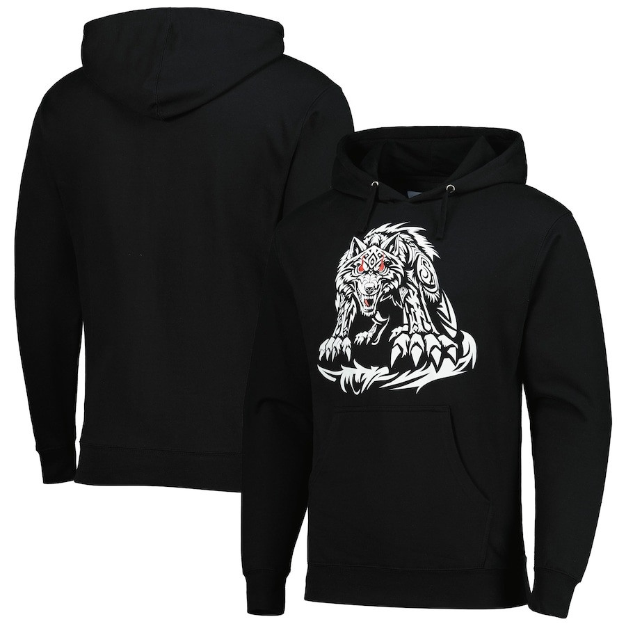 Jacob Fatu Hoodie WWE Men's Black Jacob Fatu Tribal Wolf Pullover Hoodie Fan Gifts
