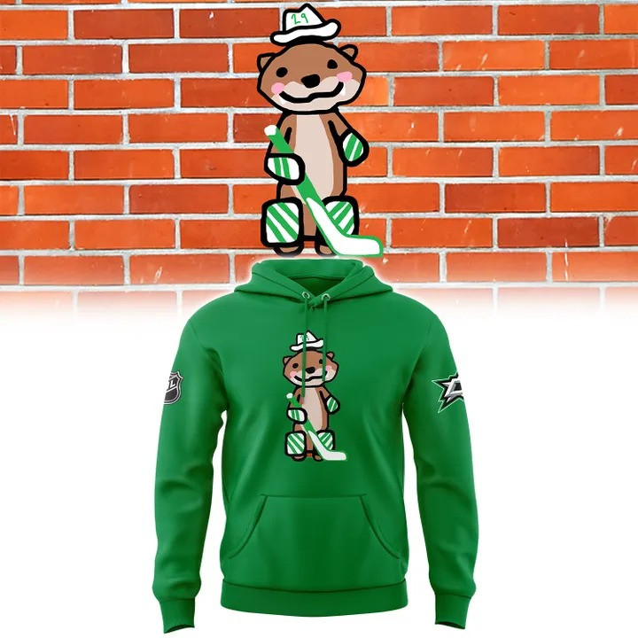 Jake Otter Dallas Stars Merch Hoodie Green Dallas Stars Jake Oettinger Hockey Fan Gifts
