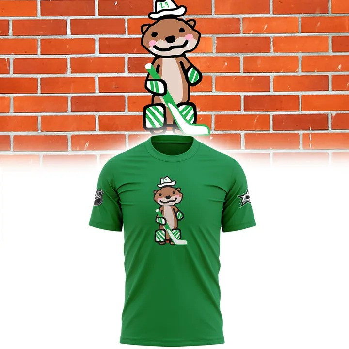 Jake Otter Dallas Stars Merch Shirt Green Dallas Stars Jake Oettinger Hockey Fan Gift Ideas