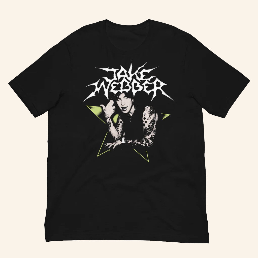 Jake Webber Merch Jake Webber Star Black T-Shirt Music Lover Gifts For Him Jake Webber Merch Jake Webber Star Black T-Shirt Music Lover Gifts For Him