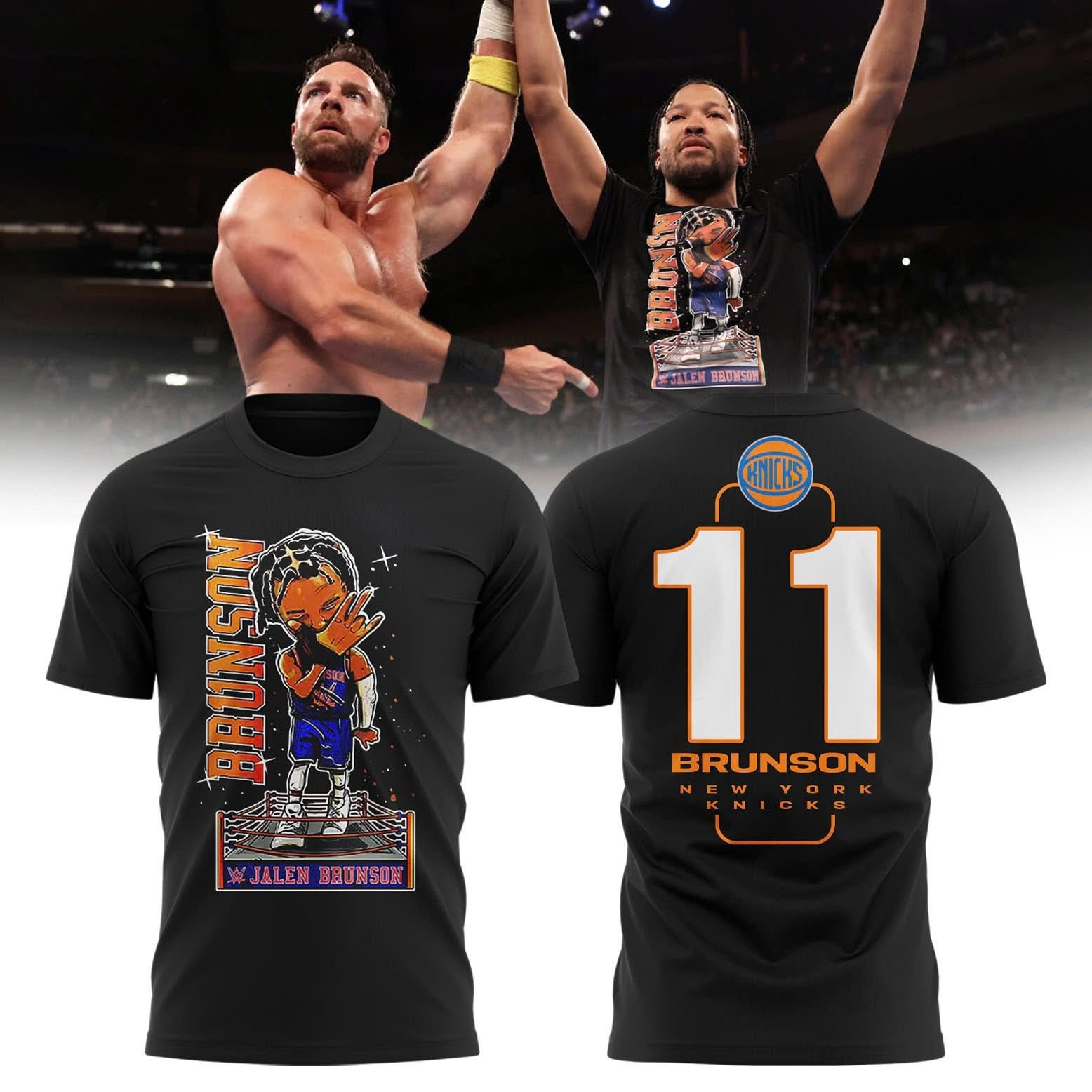 Jalen Brunson 2025 WWE x Knicks T-Shirt New York Knicks Merch Basketball Fan Gifts