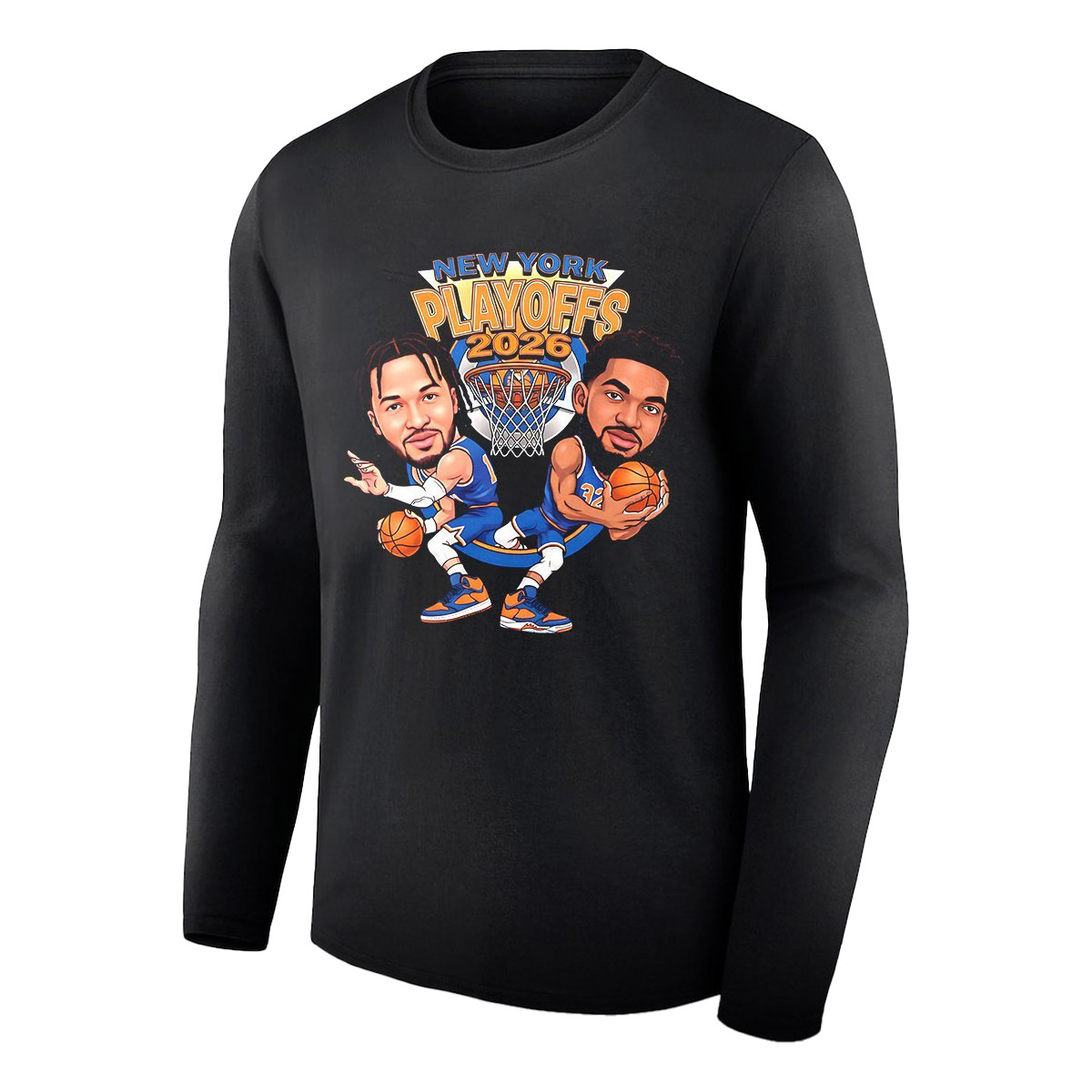 Jalen Brunson And Karl Anthony Towns New York Knicks NBA Playoffs 2026 Long Sleeve Shirt New York Knicks Merch