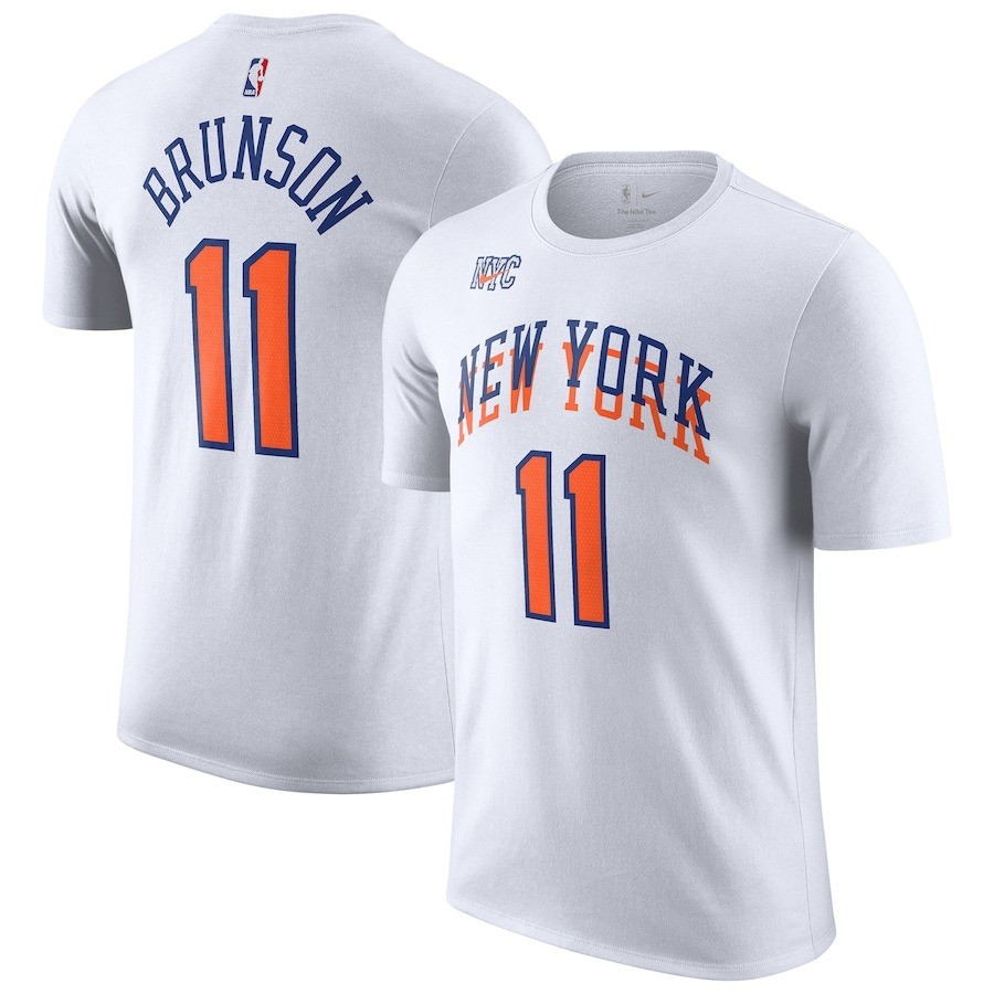 Jalen Brunson Shirt New York Knicks Nike 2024 25 City Edition Name & Number T-Shirt Gifts