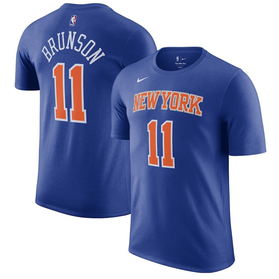 Jalen Brunson Shirt New York Knicks Nike Icon Edition Name & Number T-Shirt Fan Merch