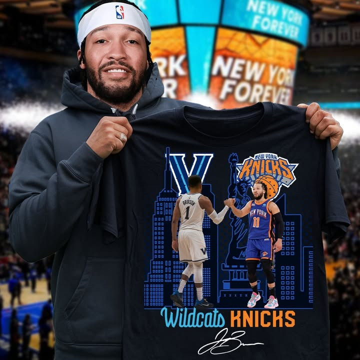 Jalen Brunson Wildcats Meets Knicks T-Shirt Gifts For Basketball Lovers Fans