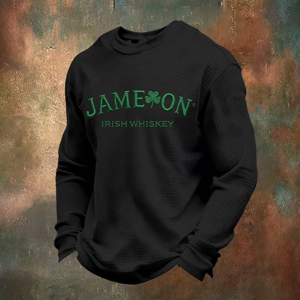Jame On Irish Whisky Long Sleeve Shirt Happy Saint Patrick's Day Clothing Lucky Gift