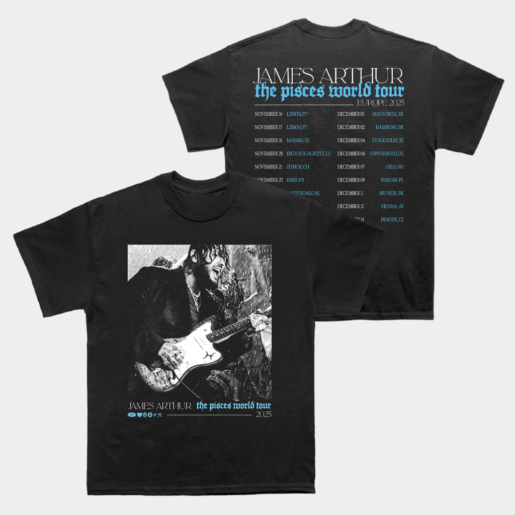 James Arthur Merch Pisces Photo Itin 2026 T-Shirt Gifts For Music Fans James Arthur Merch Pisces Photo Itin 2026 T-Shirt Gifts For Music Fans