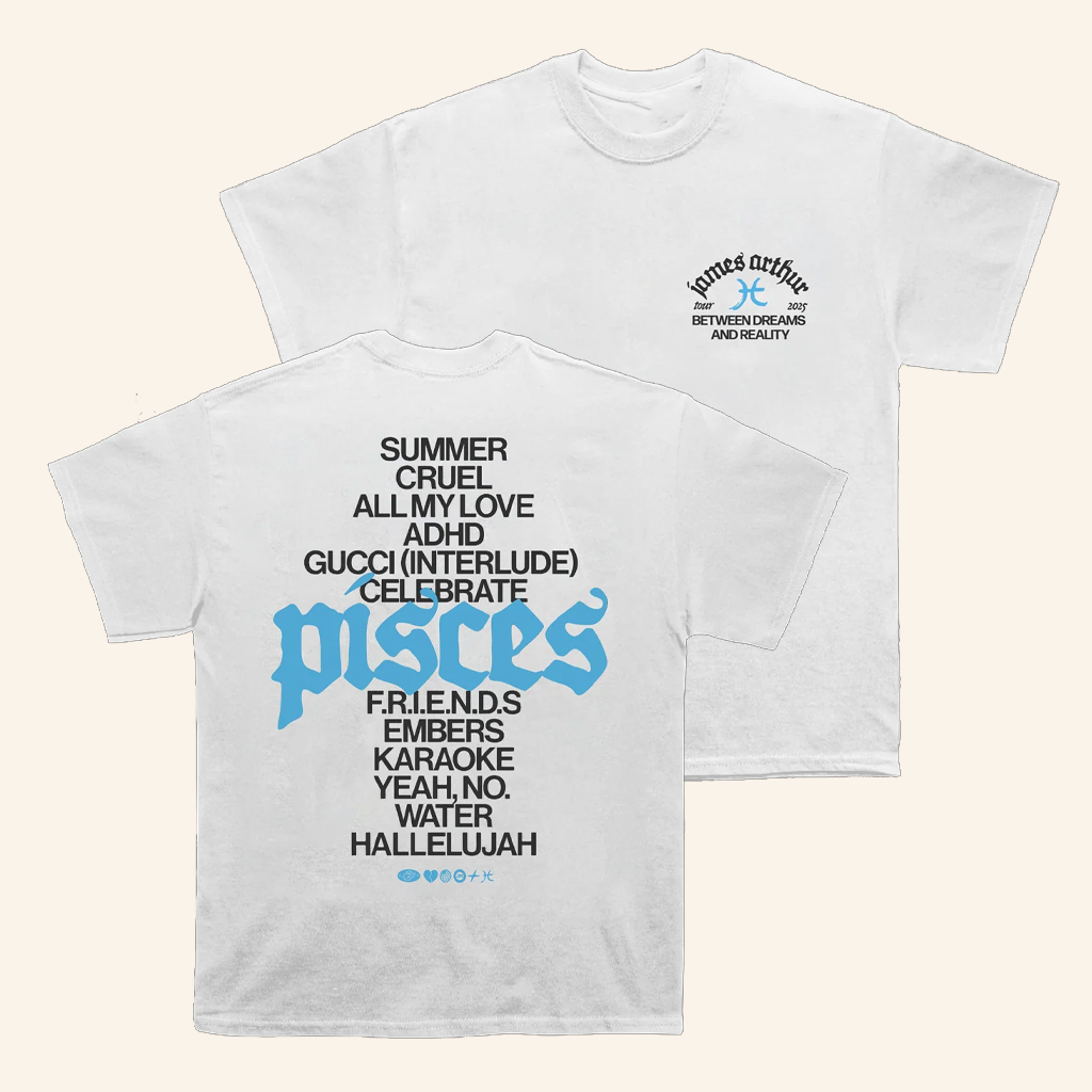 James Arthur Merch Pisces Tracklist T-Shirt Christmas Presents For Music Lovers James Arthur Merch Pisces Tracklist T-Shirt Christmas Presents For Music Lovers