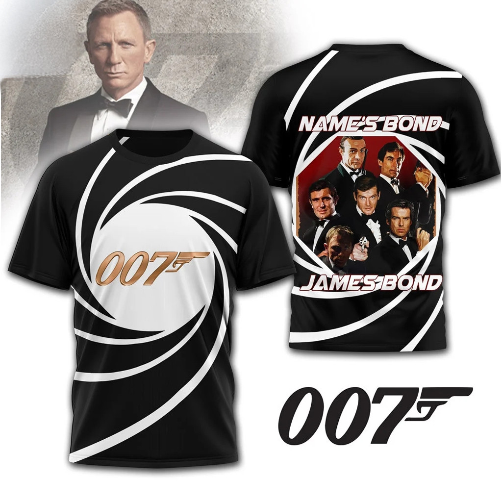James Bond 007 Movie Character Graphic Shirt Gifts For James Bond Fans