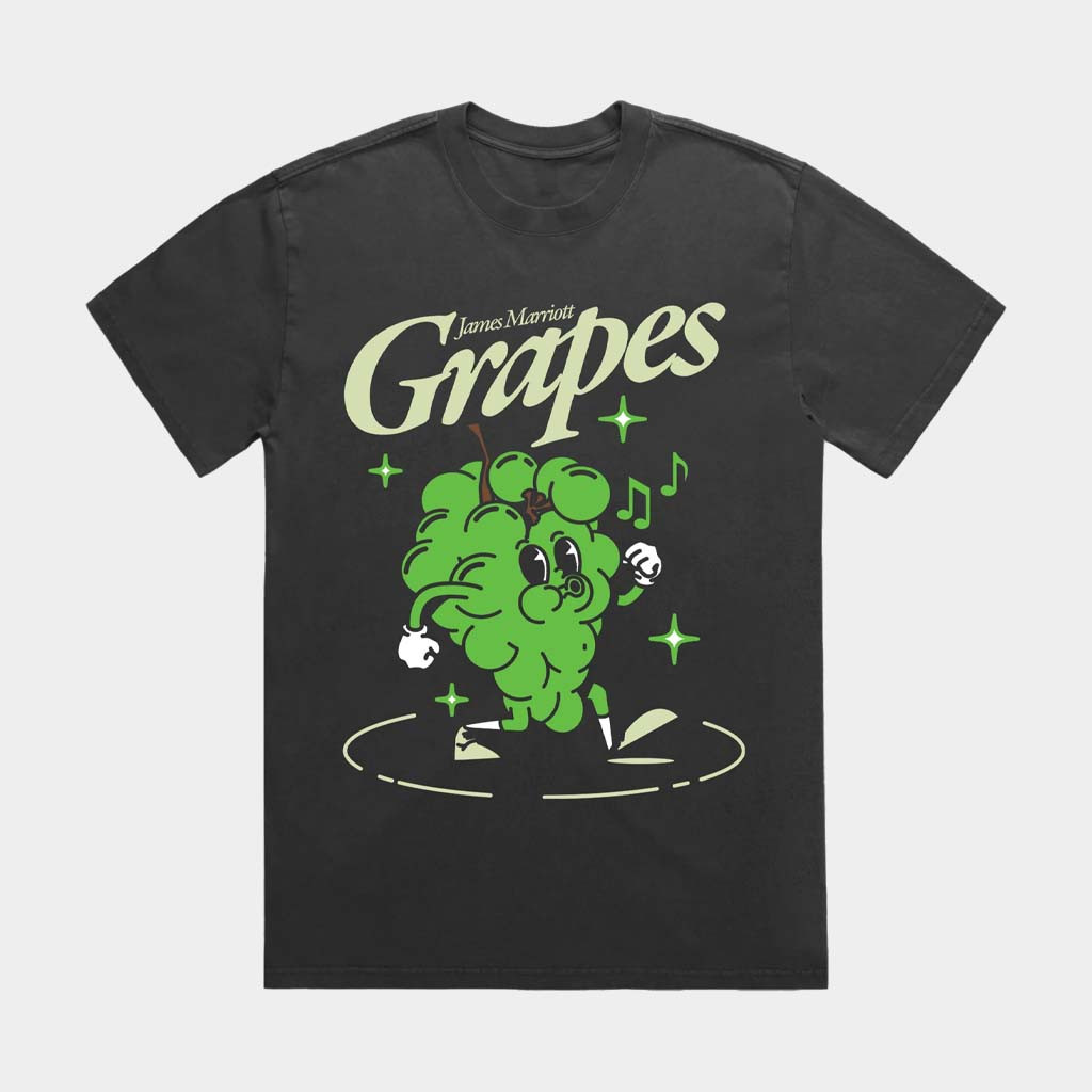 James Marriott Merch Green Grapes Vintage Black T-Shirt Gift Ideas For Fans
