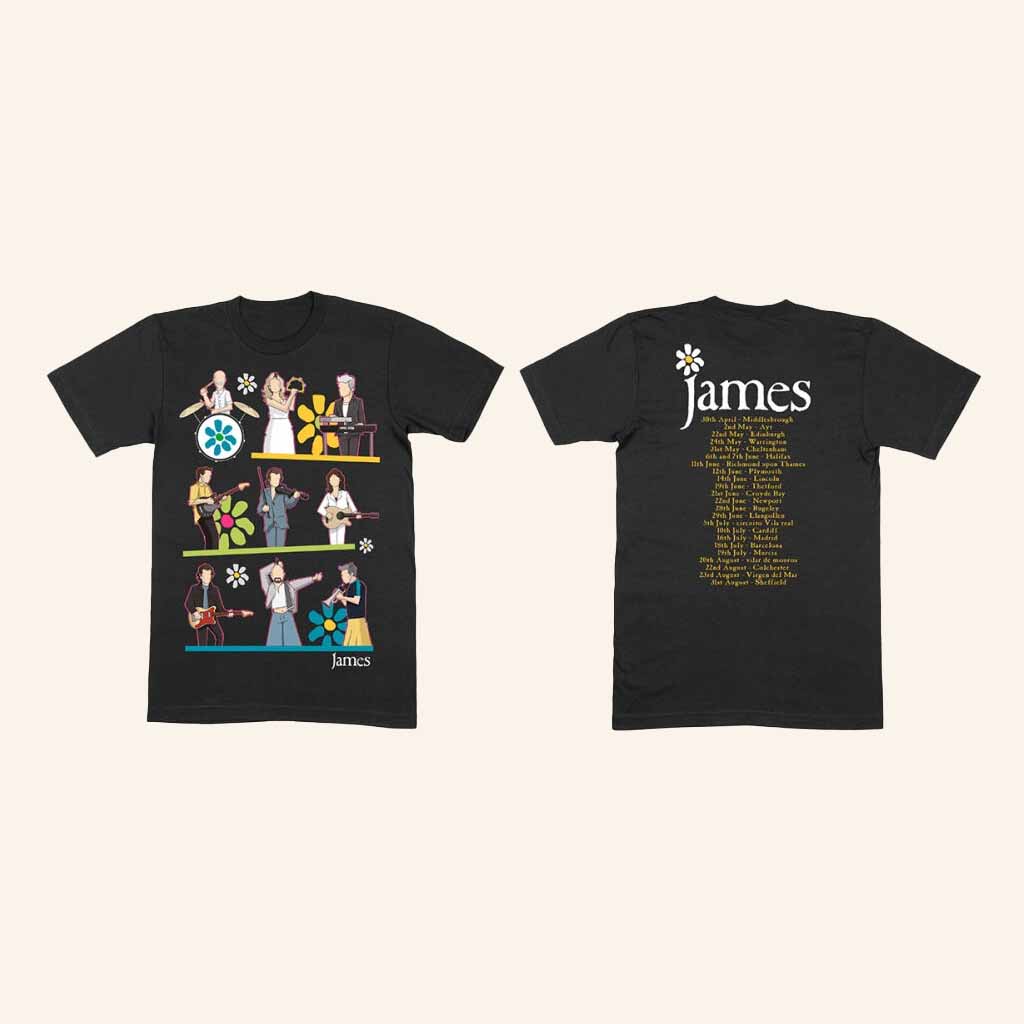 James Merch James Cartoon Tour Shirt Gifts For Music Enthusiasts