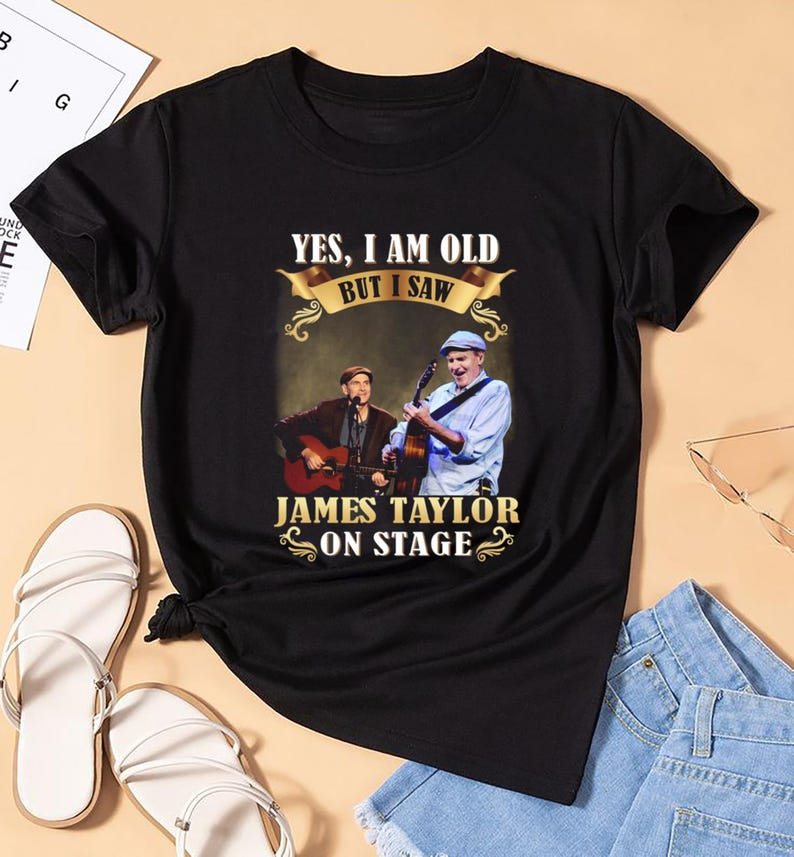 James Taylor On Stage Fan Merch T-Shirt