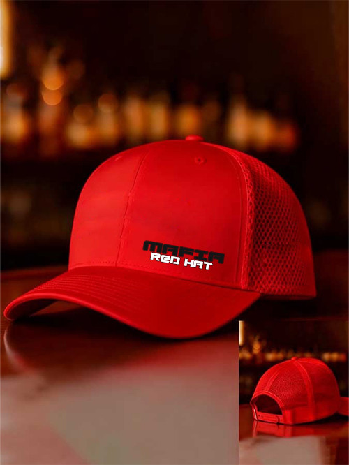 Jamie Miller Mafia Red Hat Trucker Hat Racing Team Cap Gifts For Racing Fan