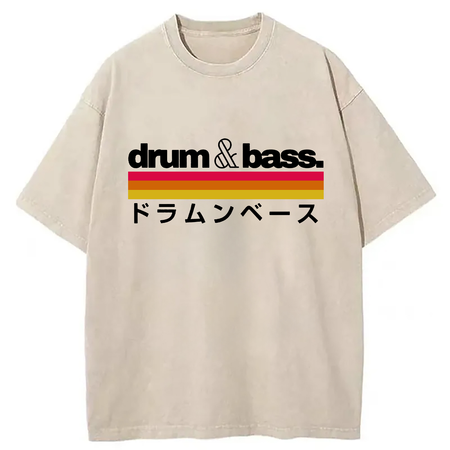 Japan Drum And Bass Washed T-Shirt Funny Aesthetic Trendy Apparel Gifts For Best Friend