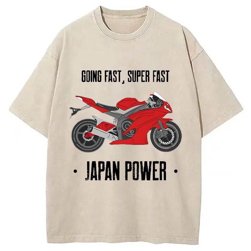 Japan Power Washed T-Shirt Cool Graphic Tee For Men Women Gifts For Sister