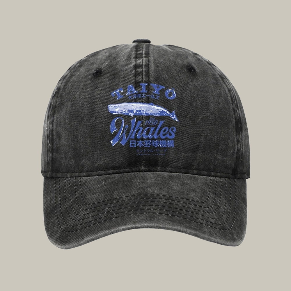 Japan Taiyo Whales Washed Cap Cool Baseball Caps Christmas Gift Ideas For Son