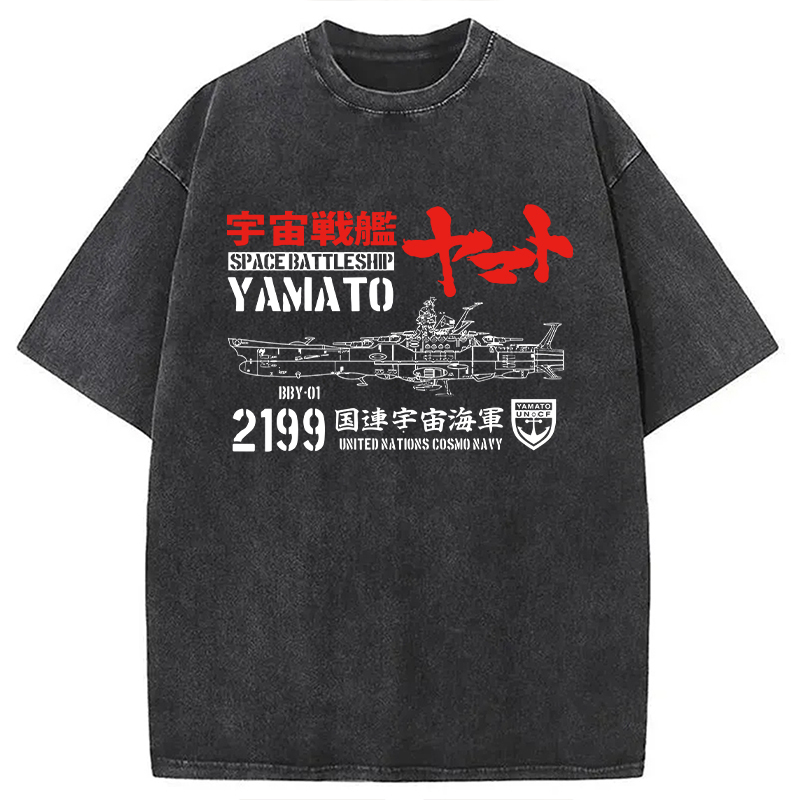 JAPAN YAMATO Washed T-Shirt Cool Graphic Tee For Men Women Gifts For Her JAPAN YAMATO Washed T-Shirt Cool Graphic Tee For Men Women Gifts For Her