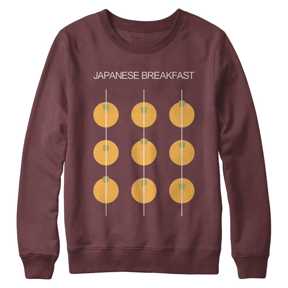 Japanese Breakfast Merch JB Persimmon Maroon Sweatshirt Last Minute Father'sDay Gifts Japanese Breakfast Merch JB Persimmon Maroon Sweatshirt Last Minute Father'sDay Gifts