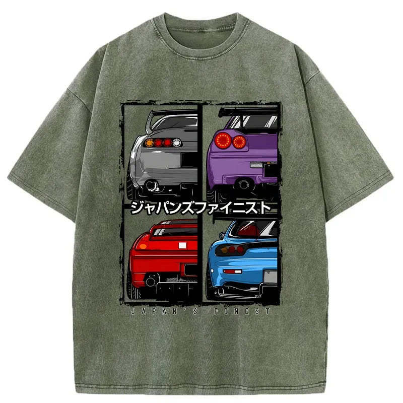 Japanese Car Washed T-Shirt Cool Graphic Tee For Men Women Gifts For Best Friend