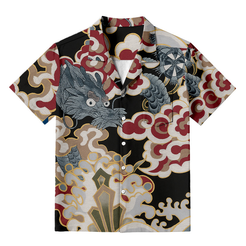 Japanese Dragon Hawaiian Shirt Japanese Art Clothing Dragon Lover Presents