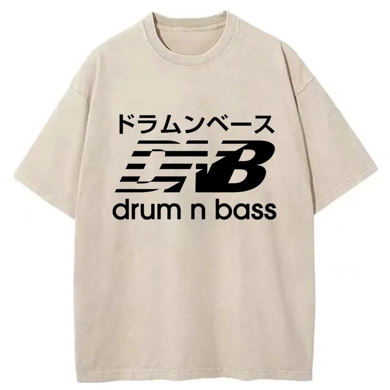 Japanese Drum And Bass Washed T-Shirt Funny Graphic Gift For Friends Gifts For Her