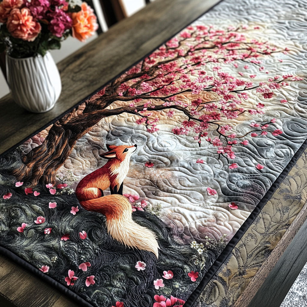 Japanese Fox Spirit Quilted Table Runner Dining Room Decor Ideas Fox Gifts For Dad