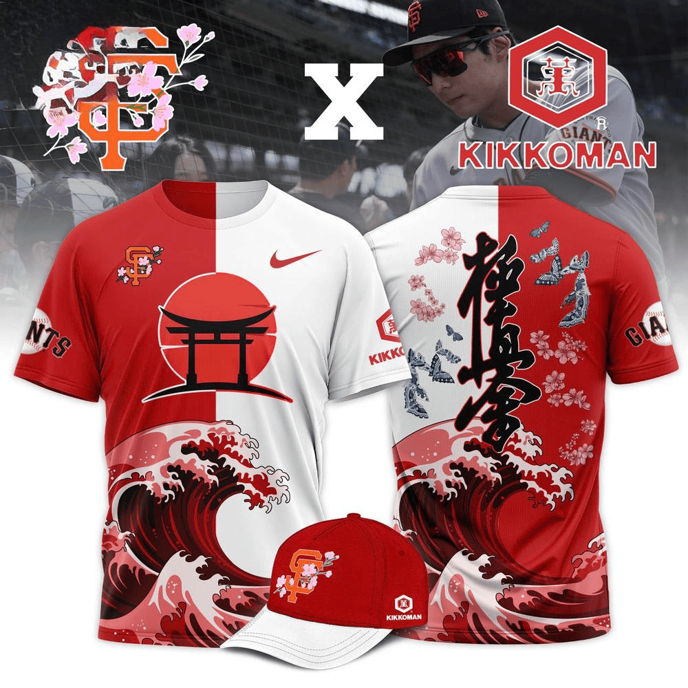Japanese Heritage Night Giants x Kikkoman Special T-Shirt Gifts For Husband