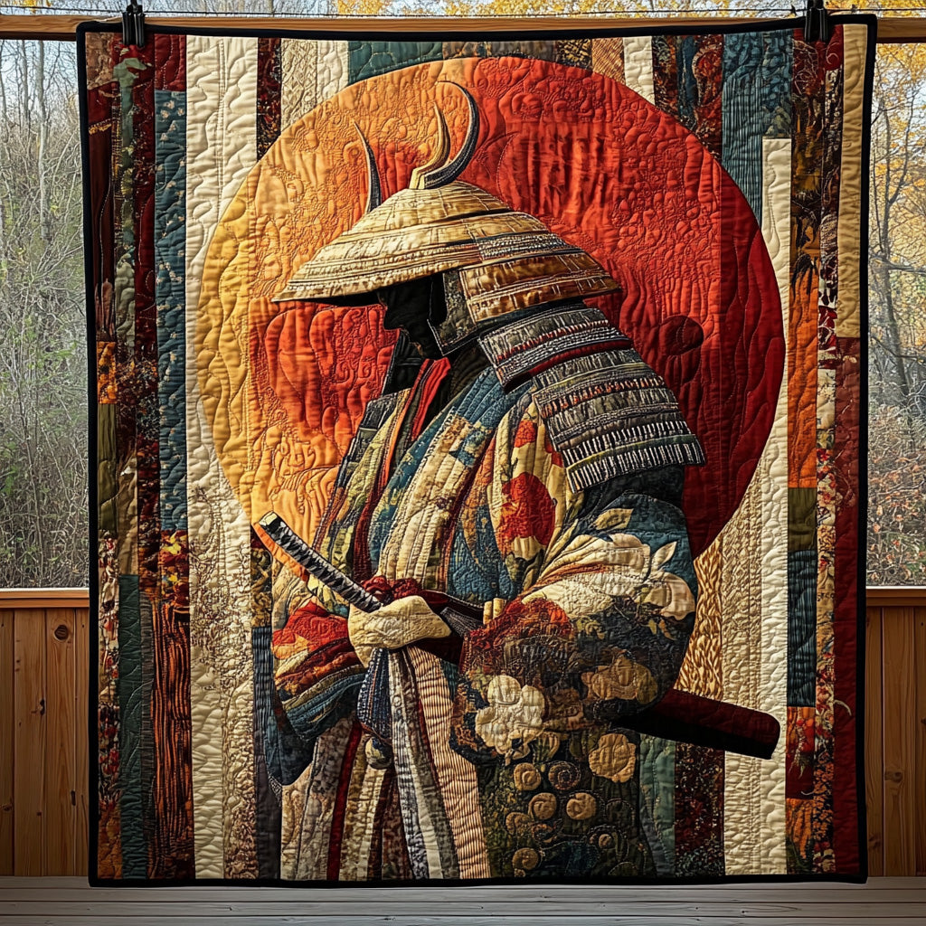 Japanese Samurai Brave Quilted Blanket Cozy Home Bedding Family Christmas Decorations