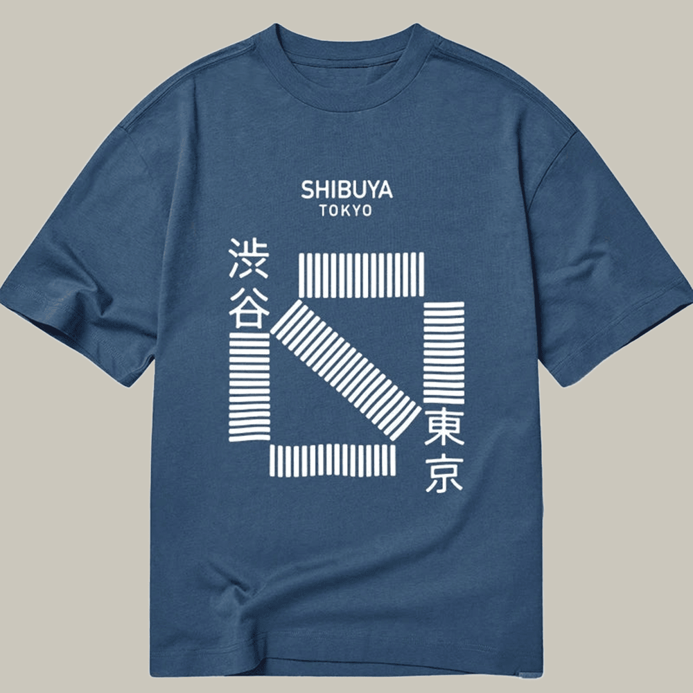Japanese Shibuya Crossing Classic T-Shirt Kanji Shirt Streetwear Gift Ideas