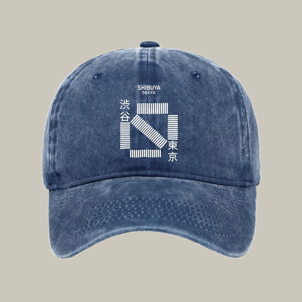 Japanese Shibuya Crossing Washed Cap Unique Baseball Caps Christmas Gift Ideas For Her