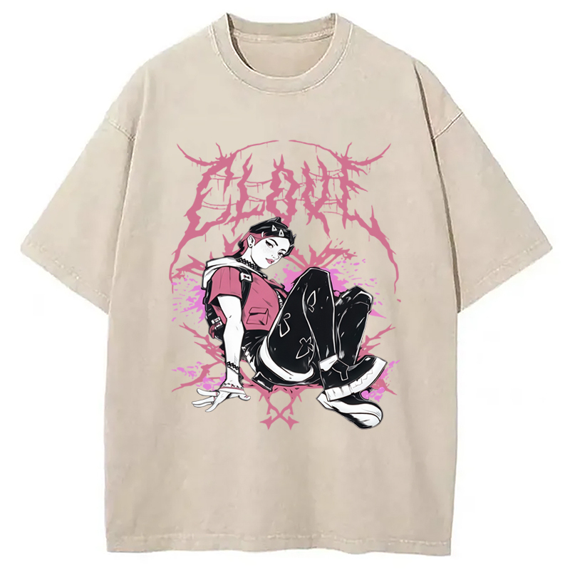 Japanese Shizuku Anime Washed T-Shirt Everyday Comfort Graphic Shirt Gifts For Her