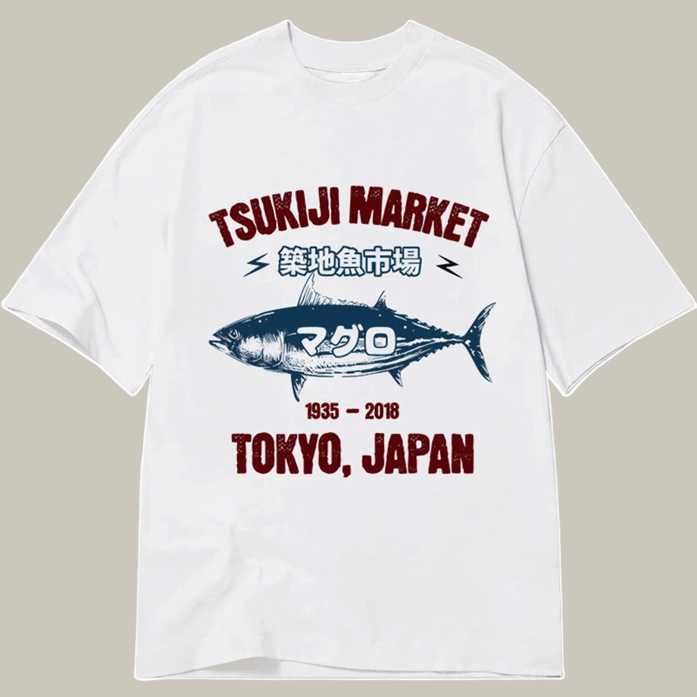 Japanese Tsukiji Fish Market Classic T-Shirt Urban Fashion Gifts For Fish Lovers
